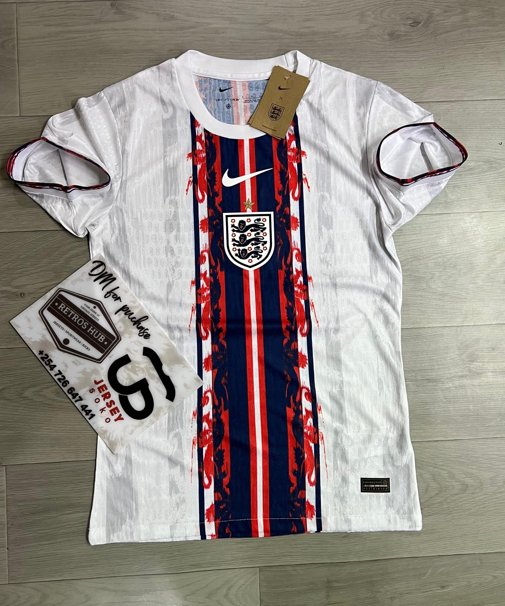 Nike × Palace England Dri-FIT Football Jersey / Pre-Match Top (Limited Edition Collaboration)