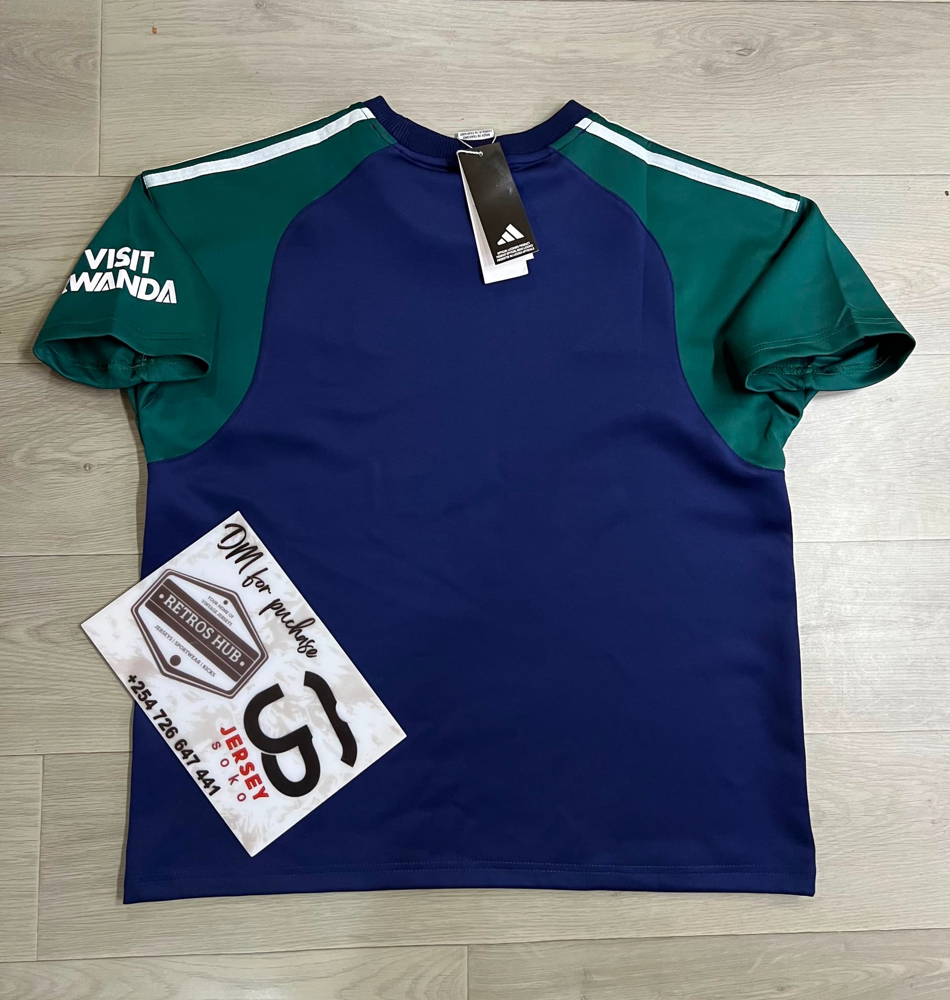 Adidas Arsenal FC Navy & Green Oversize Short-Sleeve Jersey — image 2
