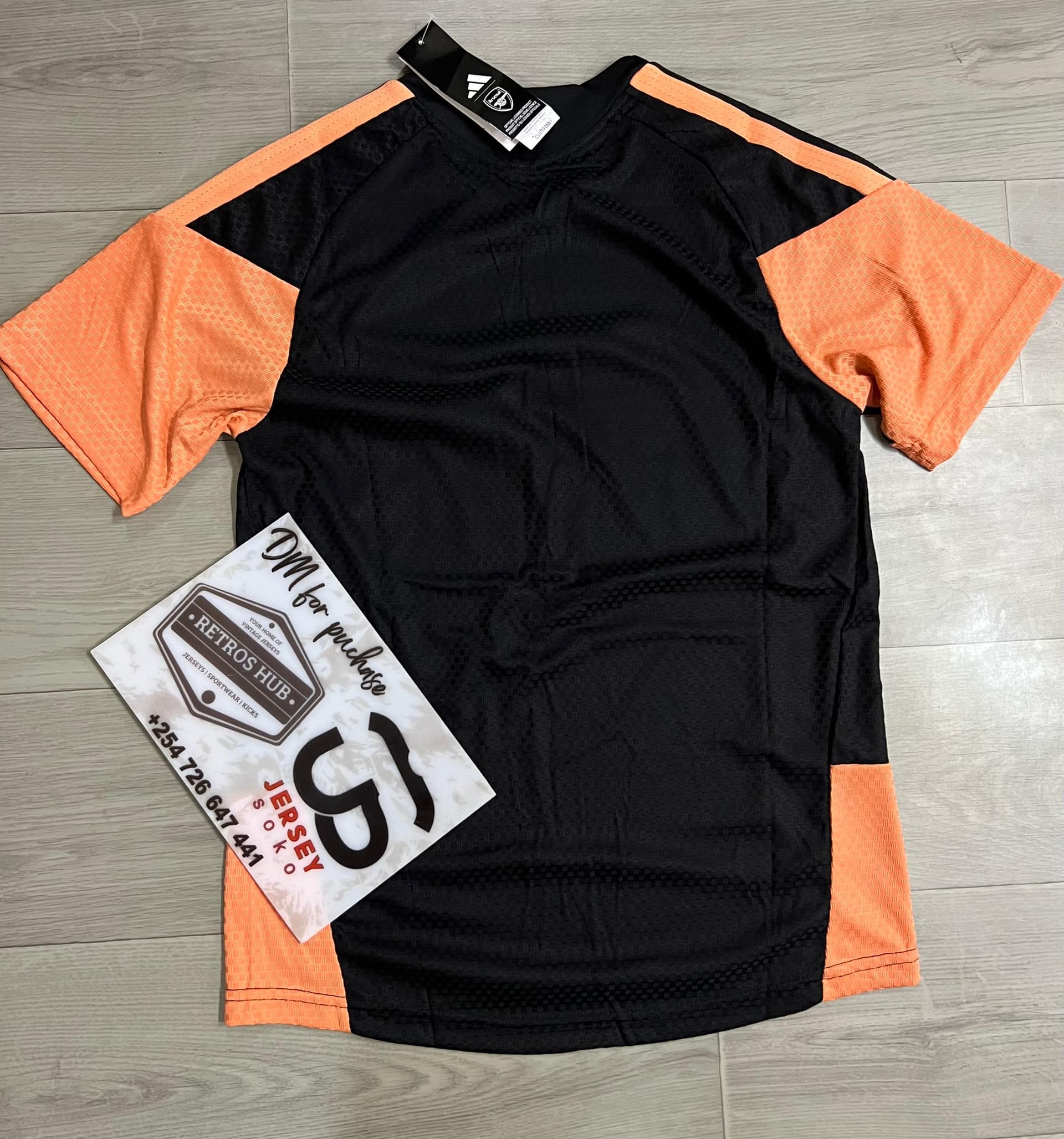 Arsenal Training Jersey – Black/Orange — image 2