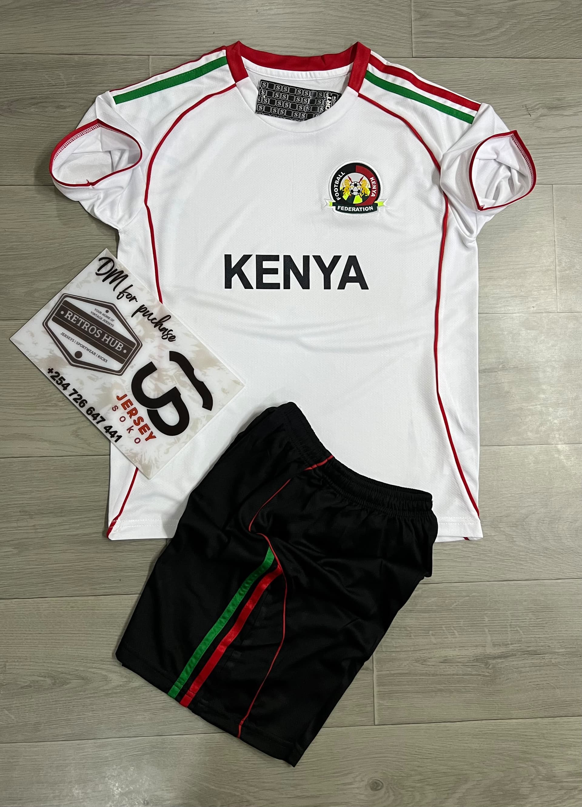 Kenya National Team (Harambee Stars) Home Kids – Jersey + Shorts Set