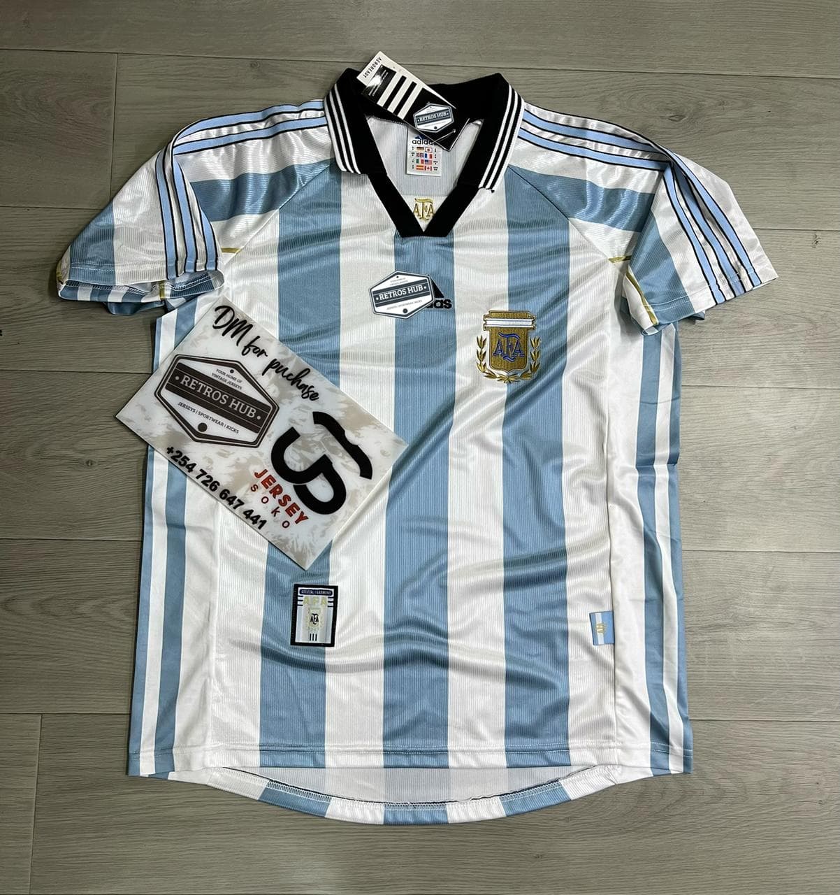 Retro Argentina 1998 World Cup Home Jersey - Batistuta / Ortega Era