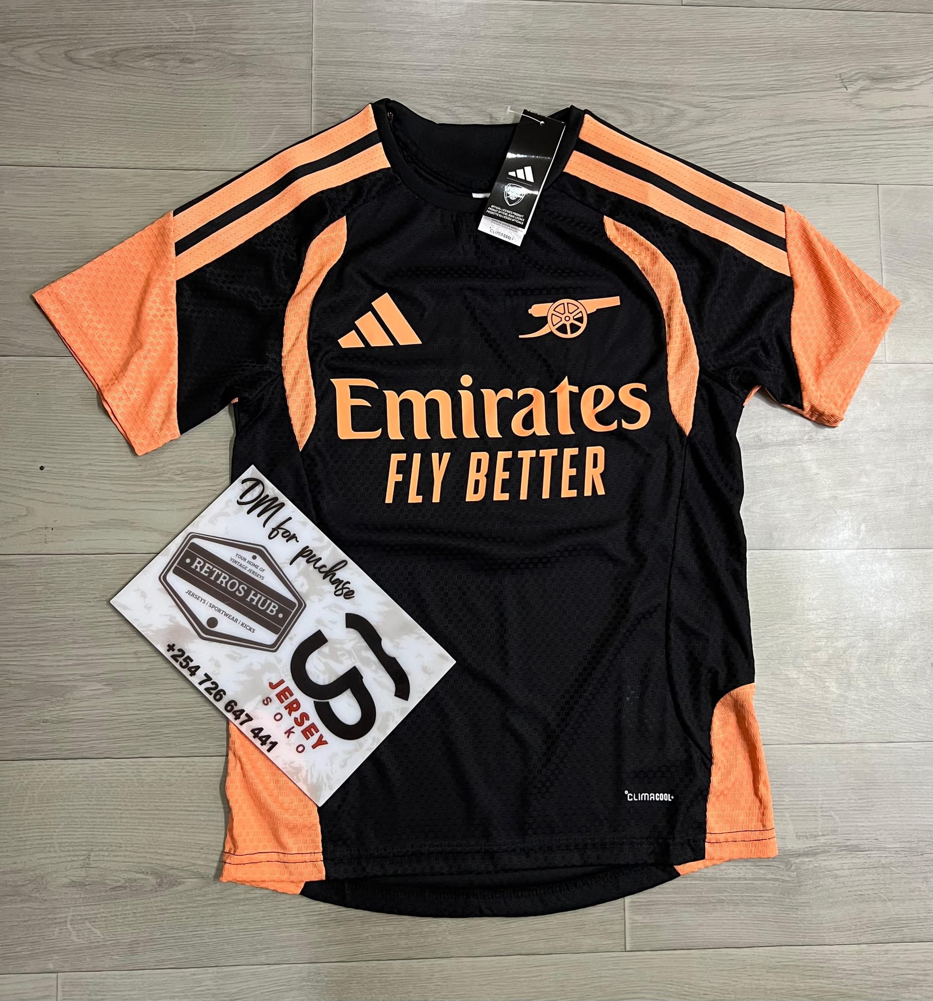 Arsenal Training Jersey – Black/Orange